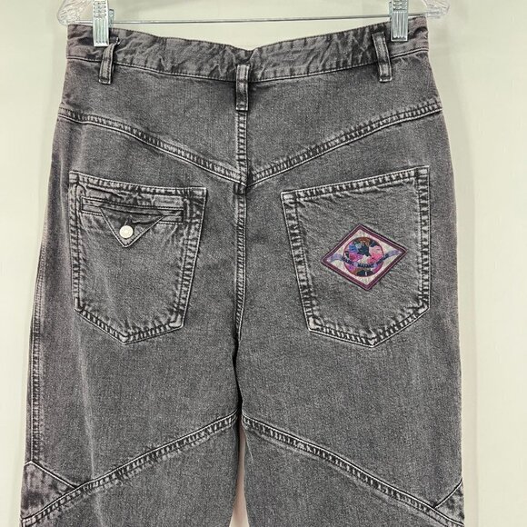 Isabel Marant Eloisa Faded Night Black High-Rise Jeans Women's  6 US NWT - Picture 6 of 10